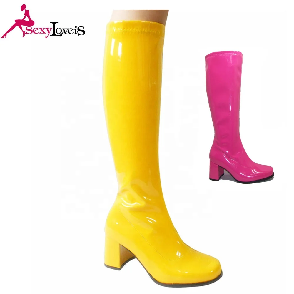 Yellow best sale gogo boots