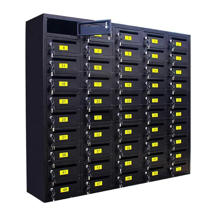 High Buildings Post Office Box Steel Multi Doors Key Locking British Mailbox for Sale