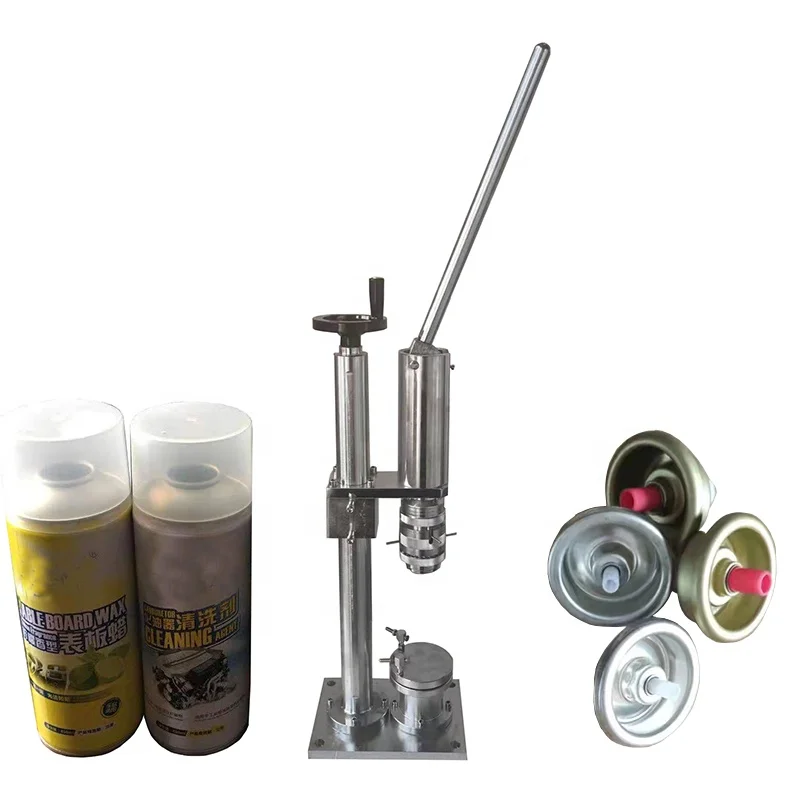 Semi Automatic Spray Crimper Tin Can Valve Crimping Aerosol Sealing Machine
