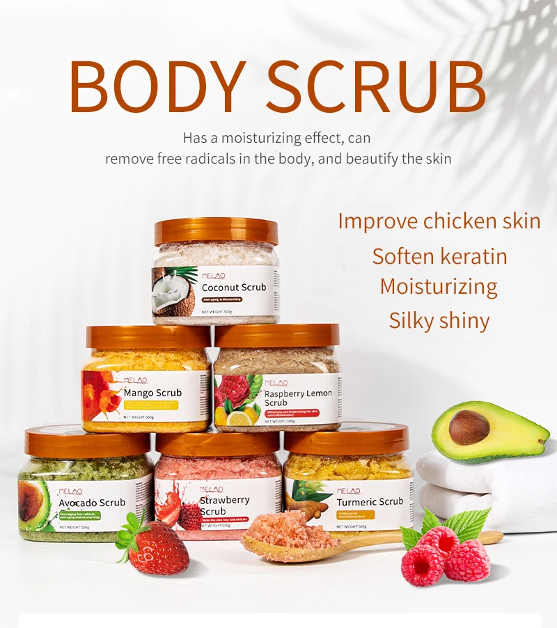 Melao Private Label Vegan Tumeric Bodyscrub Set Face Exfoliating Whitening Organic Whipped Shea