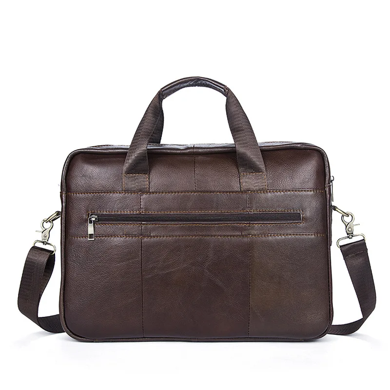 Andong Laptop Briefcase Handbag For Men Genuine Cow Leather Shoulder ...