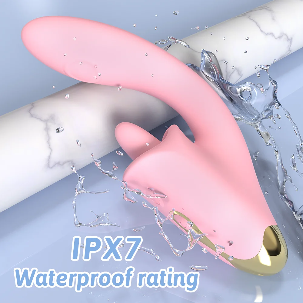 S-hande ali Baba 2 in 1 Metal Trim Adjustable Bend  Panting Clitoris Licking G Spot Vibrator Double-layer Medical Silicone