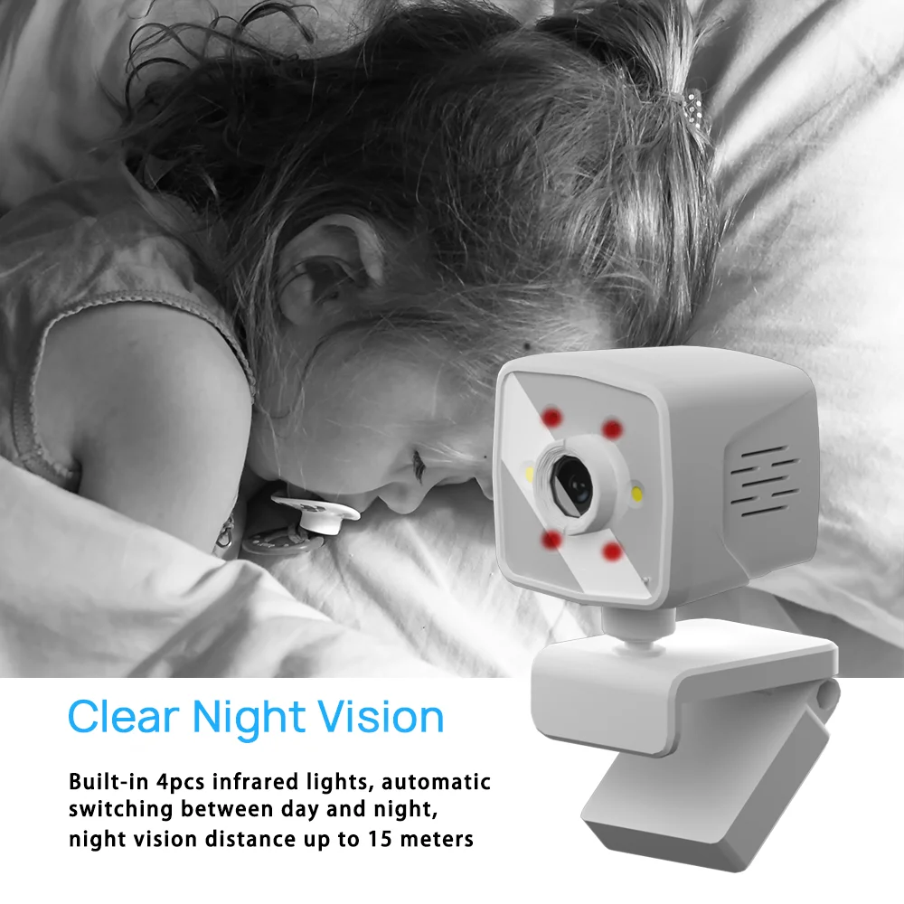 New Arrival  1080P Indoor Camera Home Security Wireless Smart Mini Wifi Camera Webcam Baby Room IP Camera With Night Vision