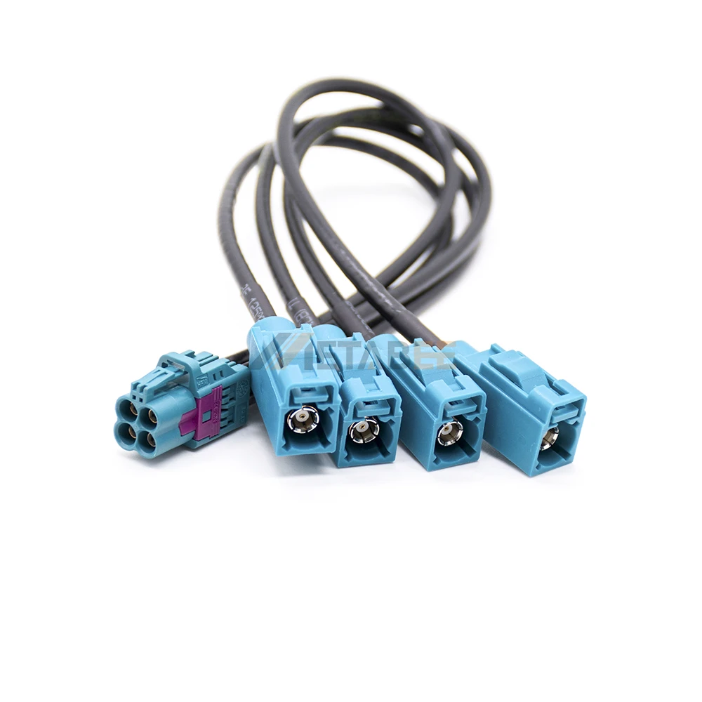 MATE-AX Mini-Fakra Plug Connector - 4 in 1 Automotive Cable
