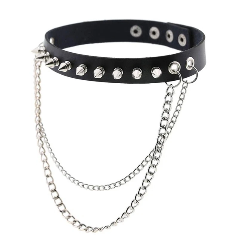 Buy KAYZONGothic Choker Leather Black Choker Necklace for Women  Men,Adjustable Punk Rock Necklace Gothic Gifts for Girls,Emo Novelty  Vintage Biker Spiked Studded Heart Collars Accessory Goth Jewellery(5pcs)  Online at desertcartINDIA