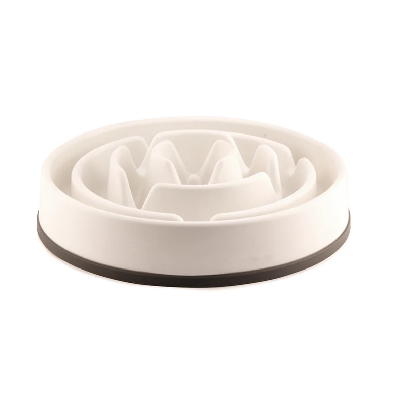 Eco-friendly plastic dog eating bowls PP anti-gulping slow food feeder for cats dogs manufacture