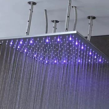 2024 Bathroom Luxury Black Surface LED Shower Head Faucet special shower spray board
