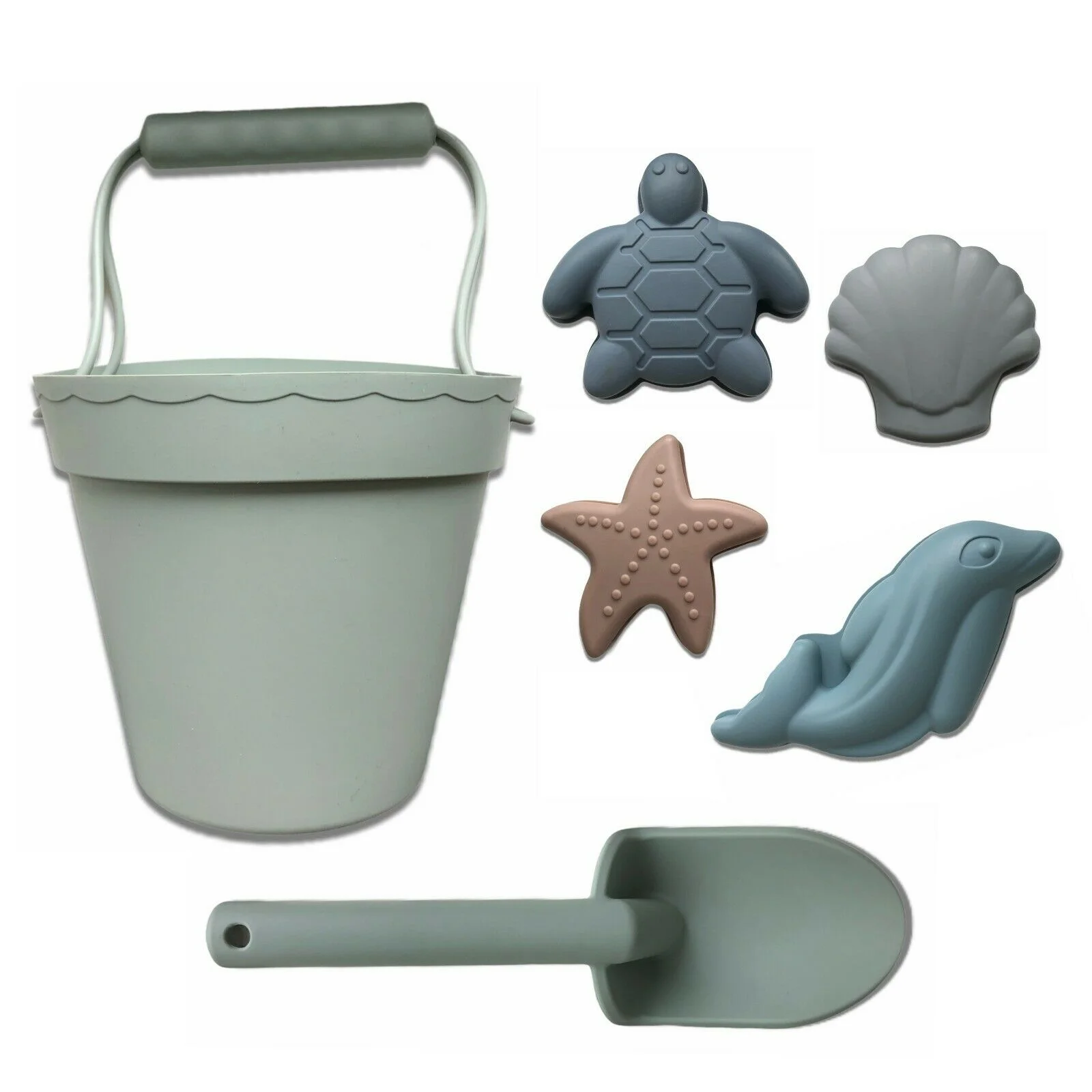 Новые экологически чистые силиконовые детские пляжные игрушки многоразовые игрушки-ведра для
