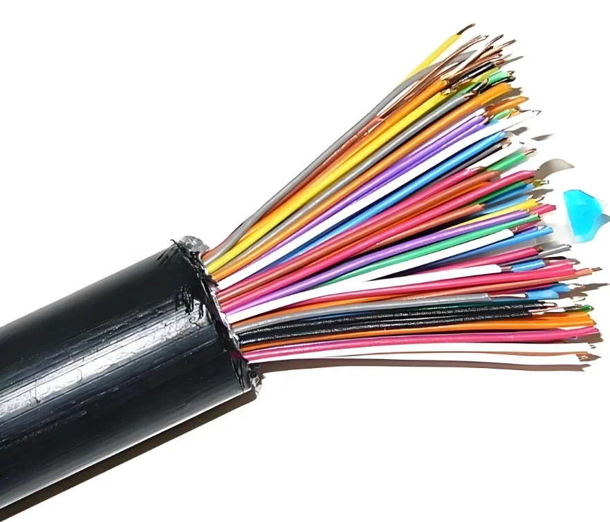 Cable de cobre de comunicación logarítmica grande para exteriores directo de fábrica HYA22 10/20/30/50/100/200 pares de línea telefónica