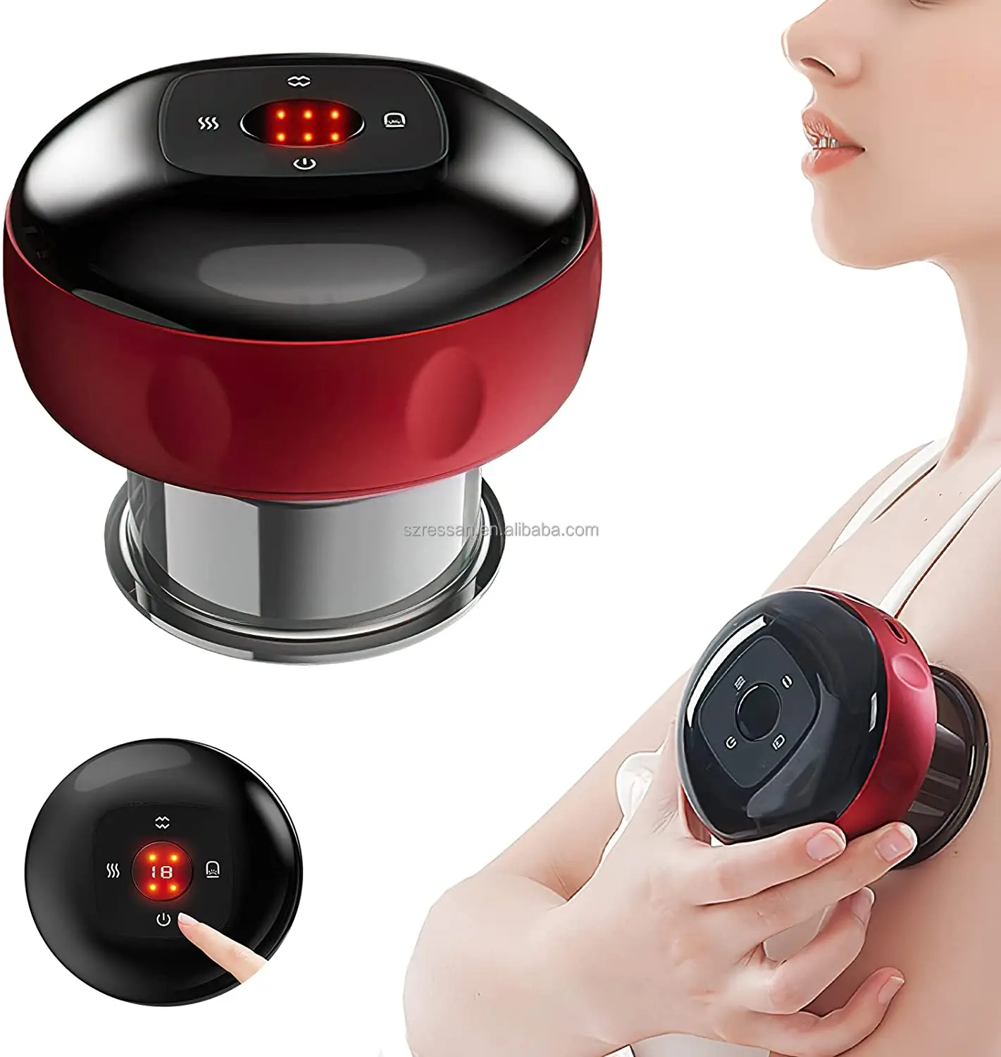 Electric Cupping Set All New Smart Red Light Electric Cupping Machine Back And Neck Electric