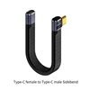 Side bend Type C male to female -13cm Black
