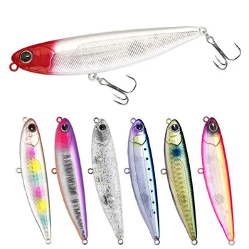 12g 85mm Stainless Steel Dog Lure for Sea Bass Red Eye Floating Printed Pencil Hard Bait – Pencil – view 2