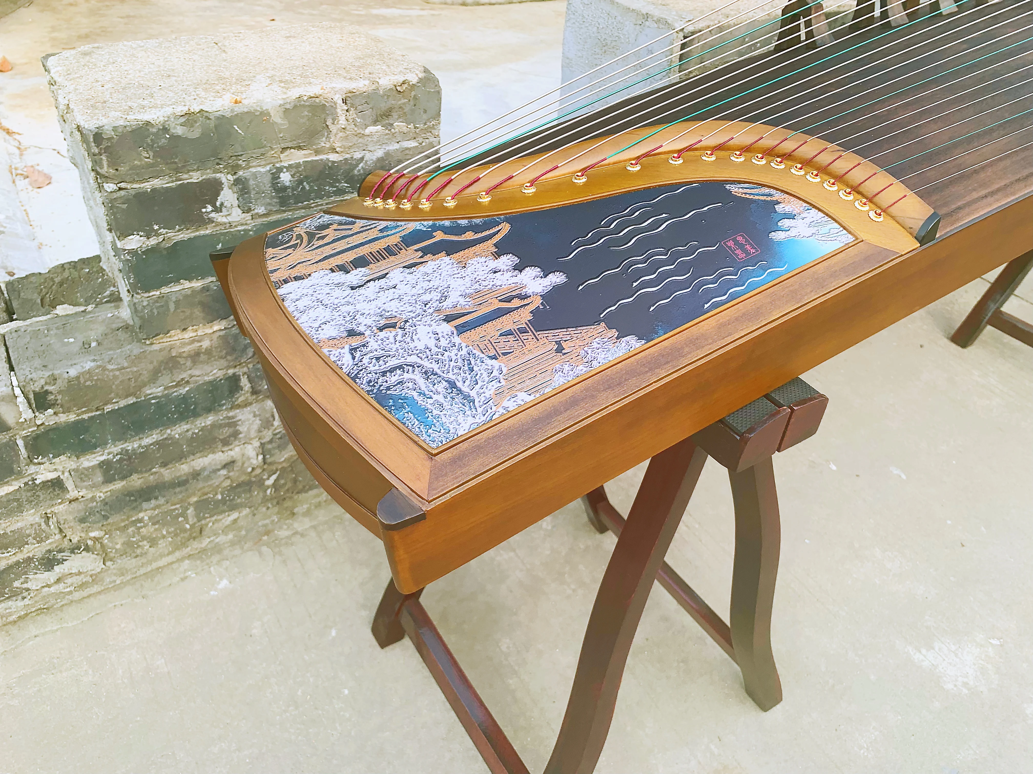 高档标准21弦古筝乐器中国古筝木乐器| Alibaba.com