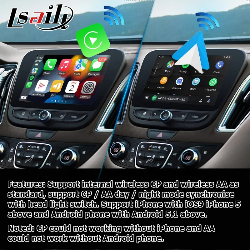 Android/wireless CP AA Interface for Chevrolet Malibu 2014-2018