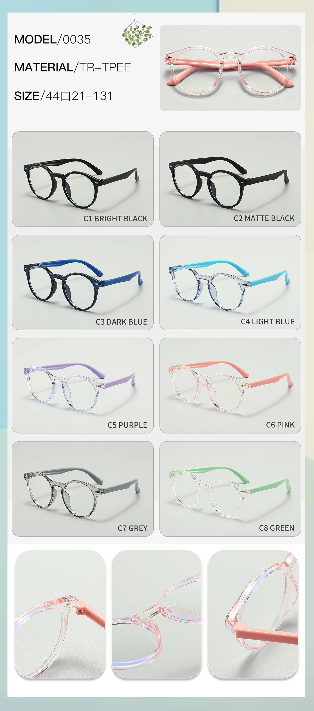 Hot Sale Eyeglasses New Tr90 Frame Anti-blue Light Glasses Frame ...