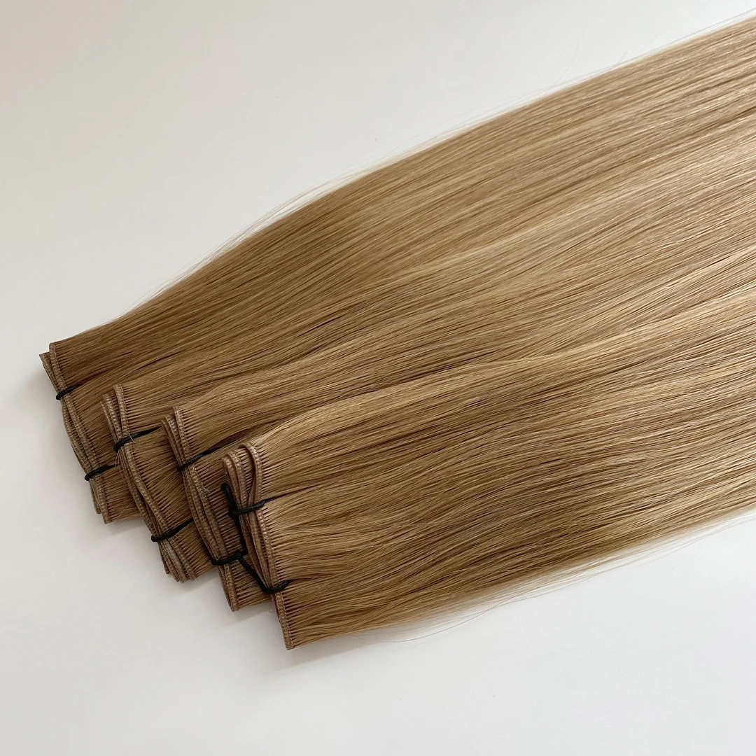 For Genius Weft Hair Extension Customizable Thin European Virgin Hair Environmentally Friendly Custom Application Reducing Waste