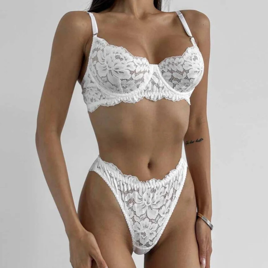 See Through Naked Lingerie Sexy Underwear Women Body Sensual Erotic Costume Without Censure Luxury Open Bra Intimate Set