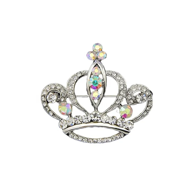 クラウンレディース ブローチ ラインストーン インレイド アロイ ブローチ ピン クラウンレディース ブローチ ラインストーン インレイド アロイ