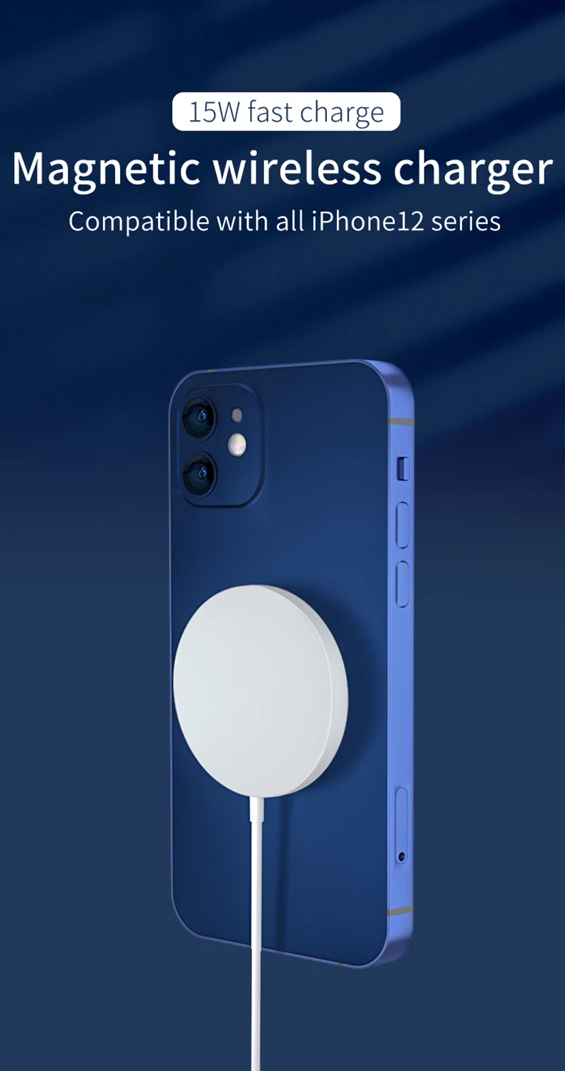 15w Wireless Charger For Iphone 12 Pro Max Mini For Fast