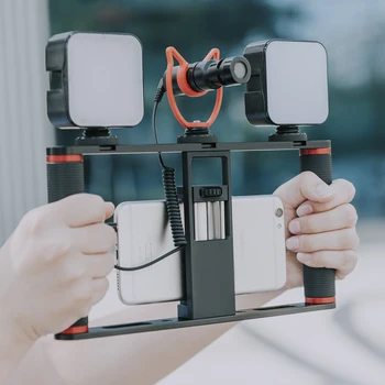 YELANGU High Quality Professional Photography Tools Handle Smartphone Vlogging Live Broadcast Rig Kits PC502 detail image
