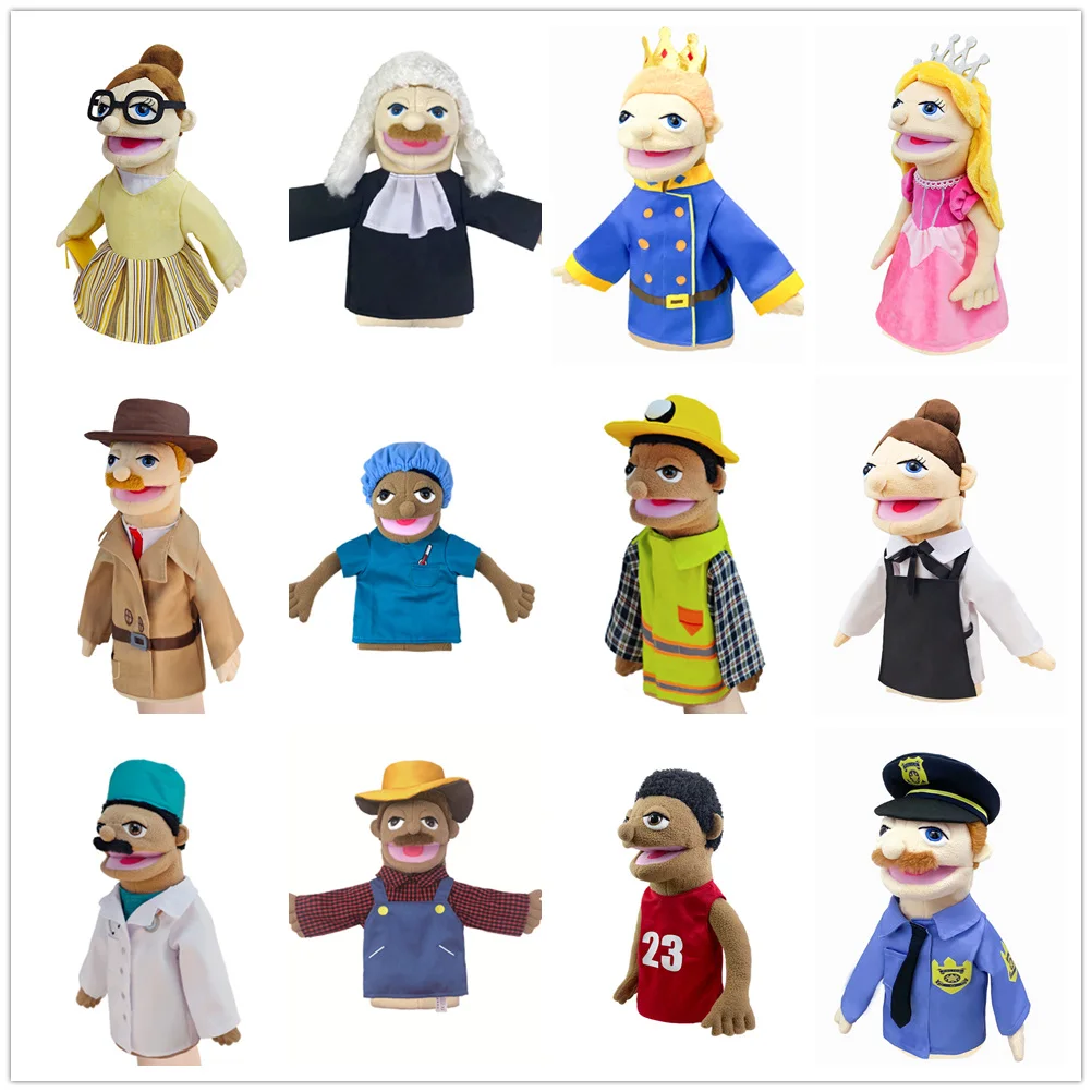 Professional Hand Puppet Toy with Moving Mouth for Role Play Parent-Child Interactive PP Cotton Fill Speech Doll Toy