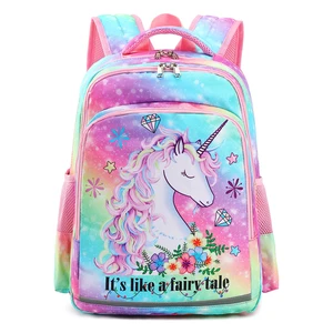 Unicorn Children's Book Bag with Custom Logo Girls School Backpack for Students