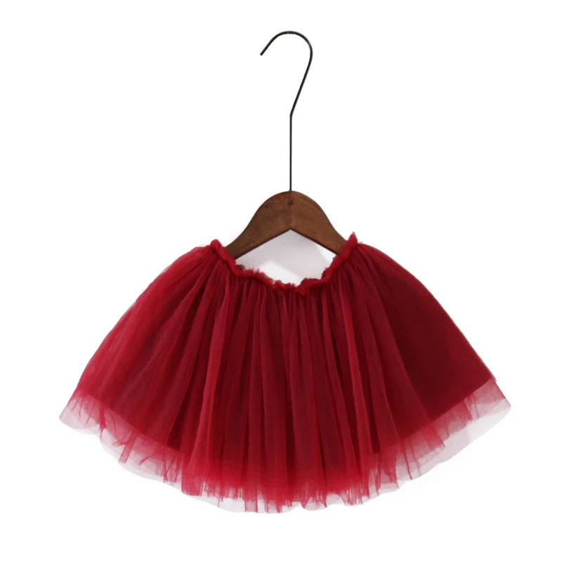 Toddler Plain Ballet Tutu Skirts Kids Girl Tulle Dress White Pink Black Tutu Skirt For Girls