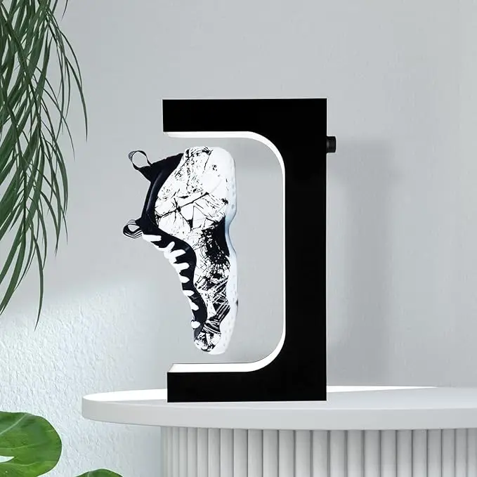 Floating Shoe Display Magnetic Levitation Sneaker Stand with LED Light  Rotating Levitating Holder