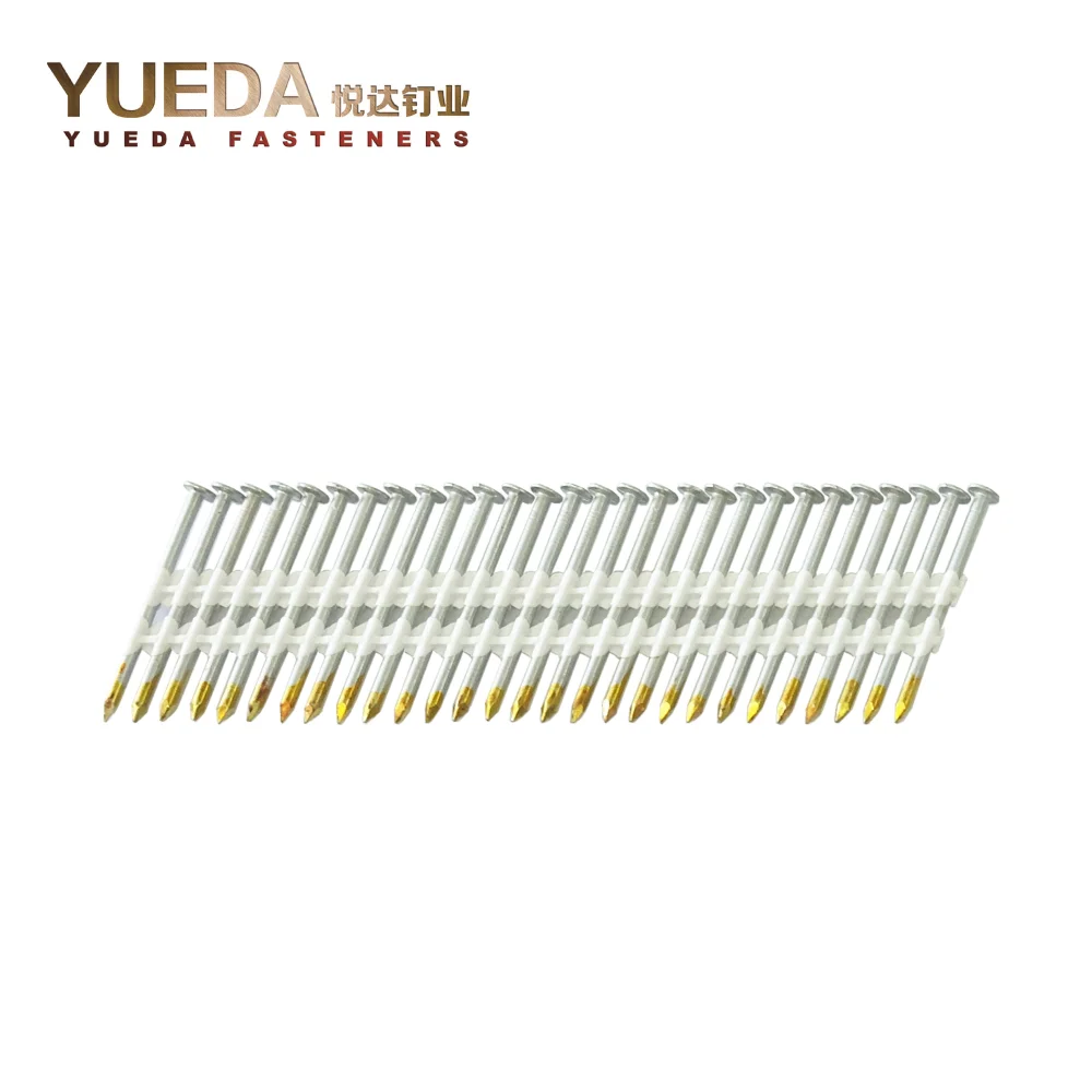 En14592 Ce Certified 21 Degrees Full Head Plasti Collated Nails Plastic