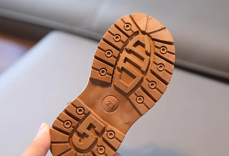 New Children's Short Boots Girls Boys Sports Shoes Warm Winter Kids Short Boots Artificial Leather Shoes