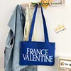 blue Cross Body Canvas Tote Bags