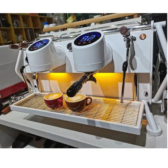 Professional Commercial Italy Double Head Group Espresso Coffee Machine With Water Boiler Coffee Maker Espresso Machine