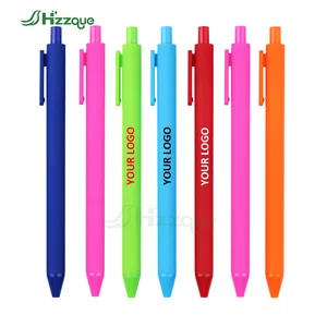 Hot Selling Custom Logo Promotional 1.00mm Ballpoint Pens Design Plastic Ball Pens Set