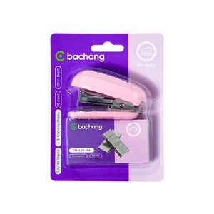 Macaron Color Mini Metal Stapler Heavy-Duty Household Stapler for Students and Office Use Manual Plastic Stationery Wholesale