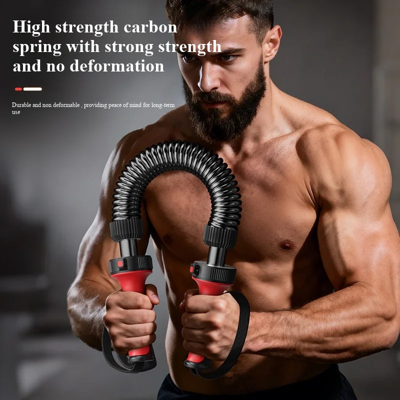 Spring Power Twister Bar Fitness Equipment Men's Home Gym for Chest Biceps Triceps Arm Muscle Strength Training