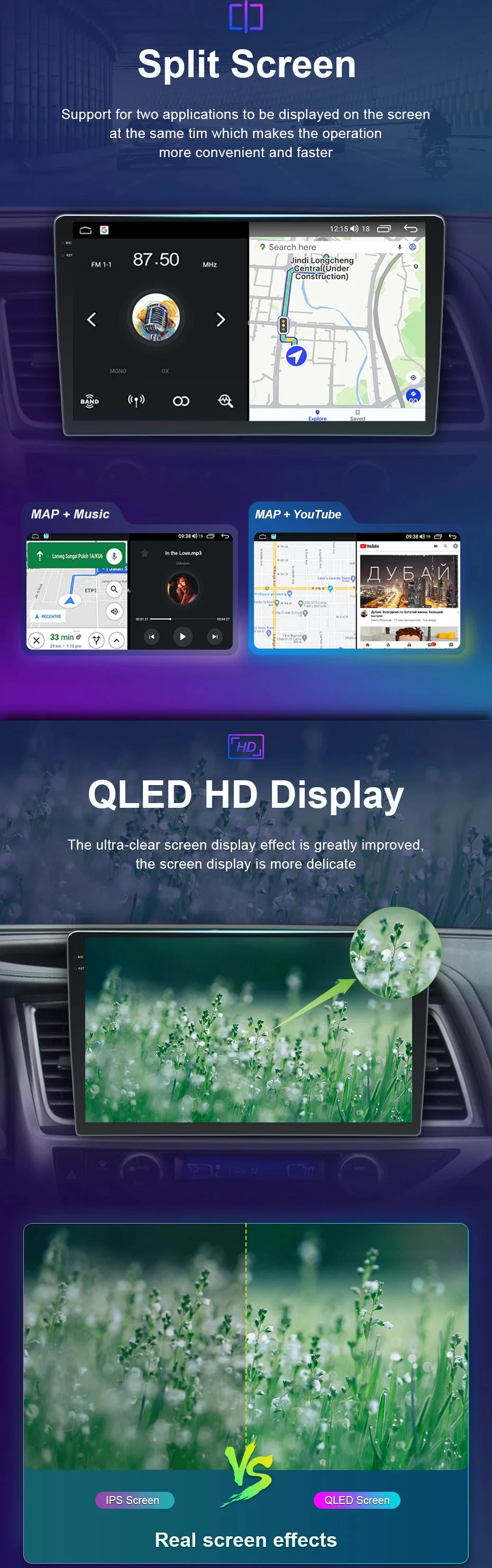 UIS7870 Android 2000*1200 Screen Car Radio Autoradio CarPlay GPS ...