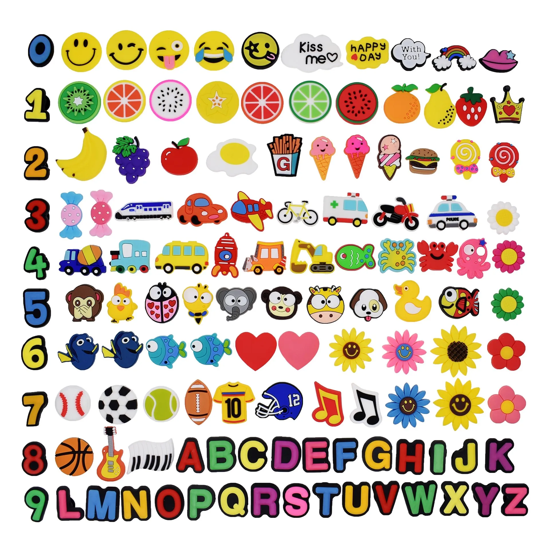 Детские Мультяшные шармы из ПВХ