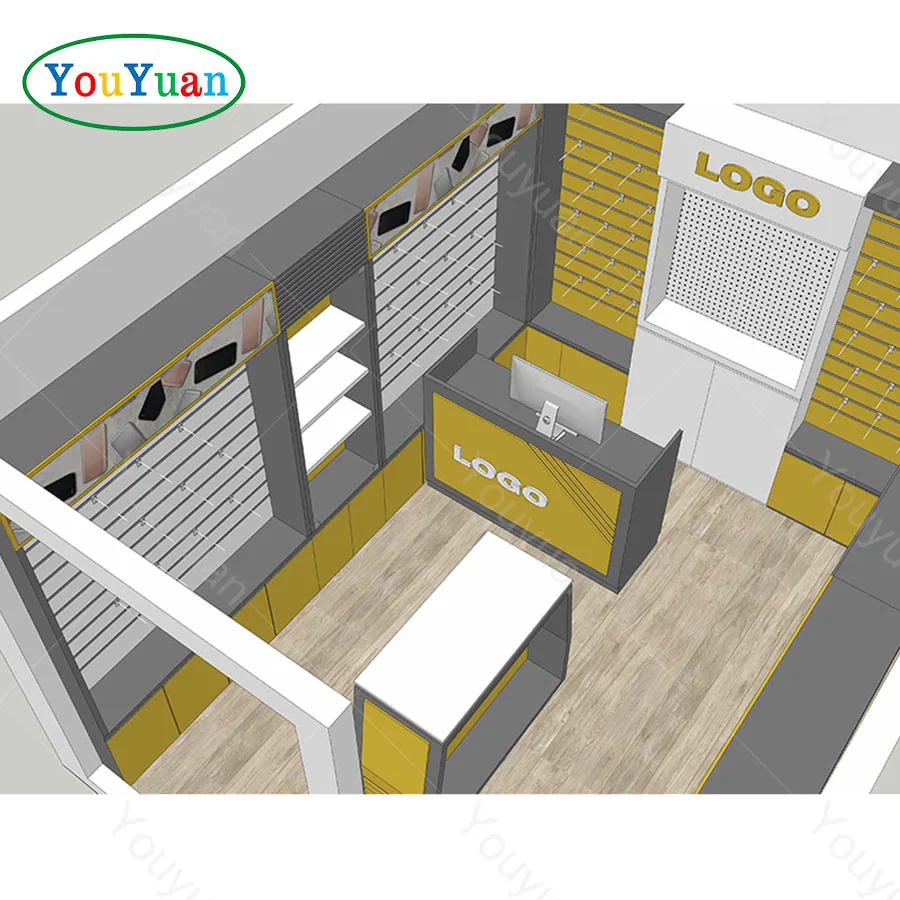 Manufacture Direct Sale Phone Shop Interior Design Mobile Phone Display Counter Shop Furniture