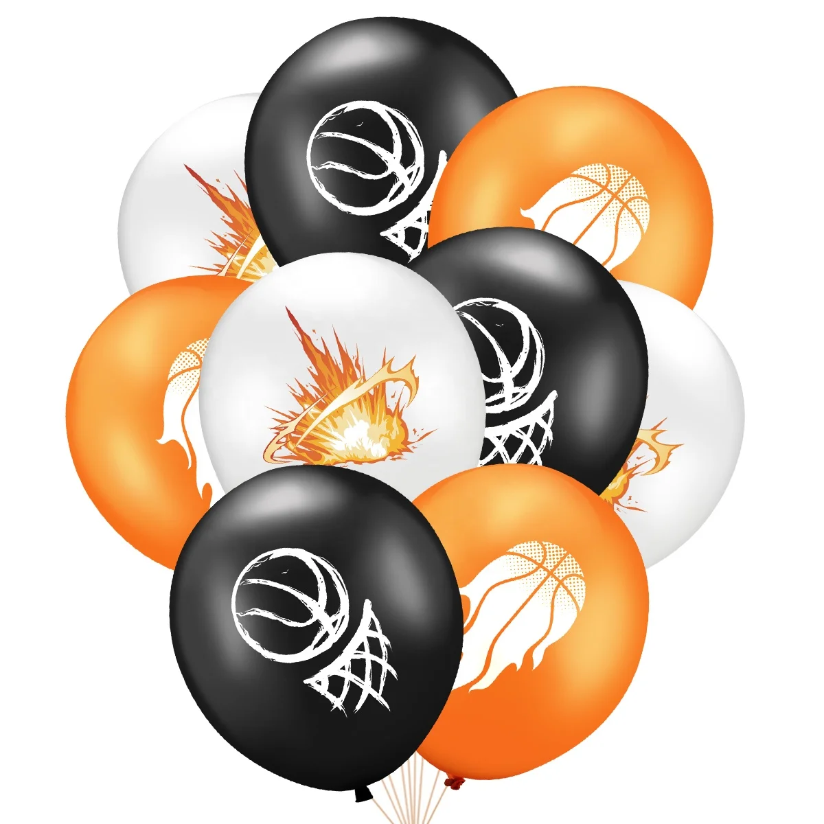 Nice Basketball Birthday Theme Party Decoration Sports Boy Happy Birthday Pull Flag Latex Balloon Set Arrangement Supplies
