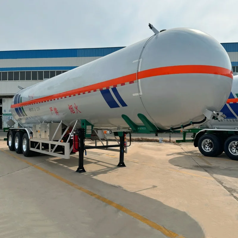 3-Axle 49 Cubic Meters Steel Semi Trailer for Dangerous Goods Liquefied Petroleum Gas & Anhydrous Ammonia Tank Truck