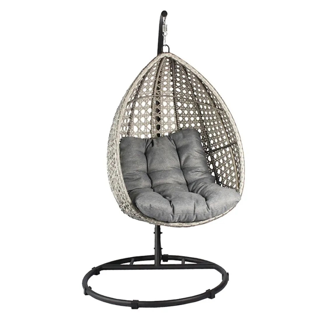 Modern Design Outdoor Furniture Wicker Hanging Egg Swing Chair for Garden Patio Park Hotel Courtyard Adult Silla Colgante