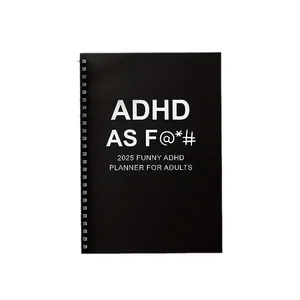2026 Fun Adult A5 Daily Planner with Spiral Bound Leather Cover "My Brain Has Too Many Tabs Open" Focus Gift Diaries for ADHD