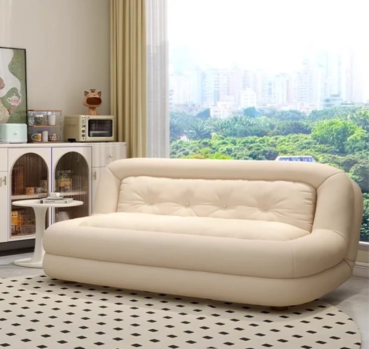 Modern Soft Simple Sofa Love Seat Adjustable Backrest Living Room Sofa Bed Folding Sofa Bed