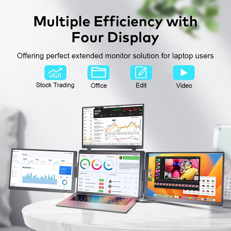 Factory Direct S888Pro 15.6 Inch IPS Portable Monitor Triple