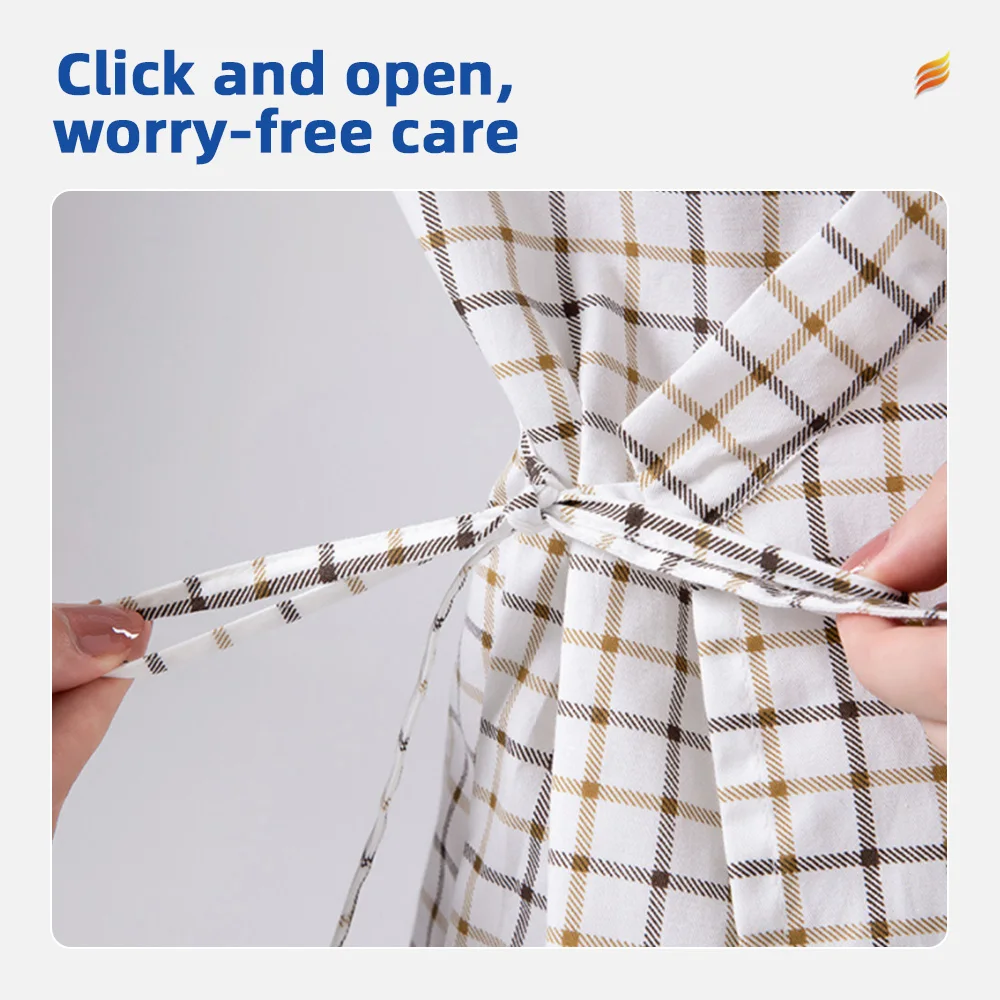 Women's Hospital Scrubs Comfortable XL Size Patient Gown Stylish Breat - product detail 7