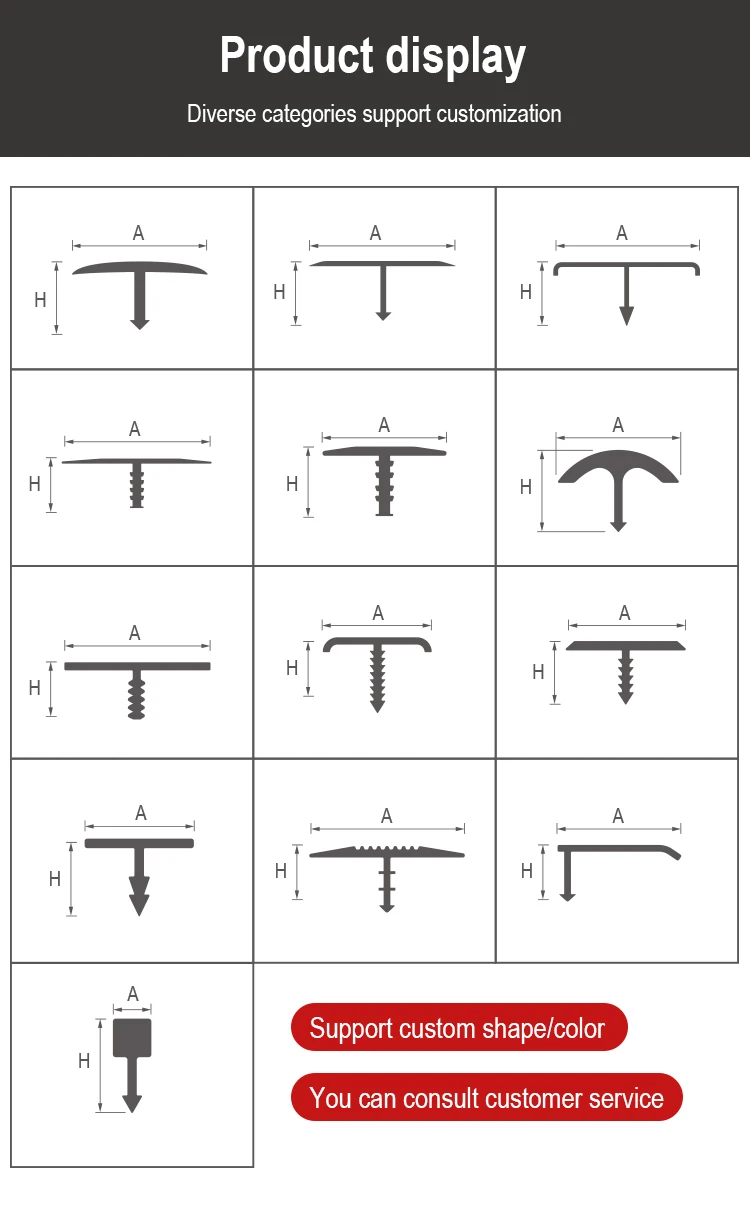 Factory direct supply cheap price Decorative Strip T Shaped Ceramic Aluminum profile Alloy Edge Trim accessories manufacture