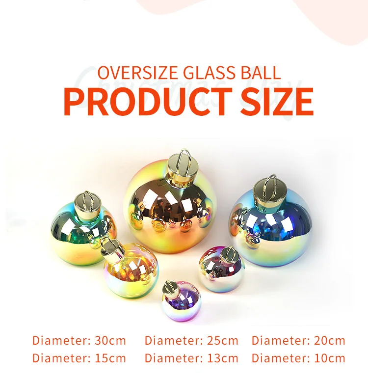 wholesale new custom glass christmas gifts ideas decoration ball large ornaments manufacture