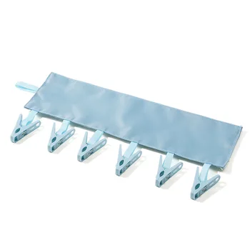 portable folding clothes drying hanger with clips foldable travel hanger for travel & home use