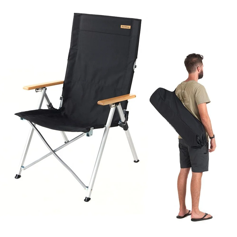 Silla de playa plegable y reclinable para acampar al aire libre Naturehike Kursi Lipat, silla de camping de lujo