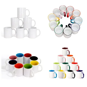 sublimation mug 11oz blank plain coffee mugs for sublimation printing bulk white ceramic heart handle 11 oz sublimation mug